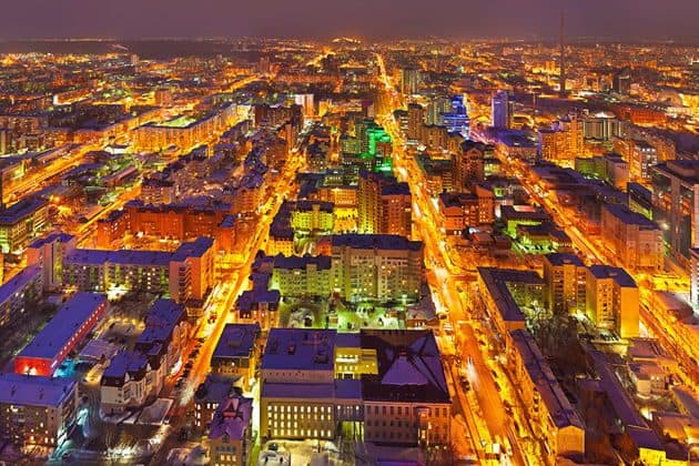 Ночной Екатеринбург